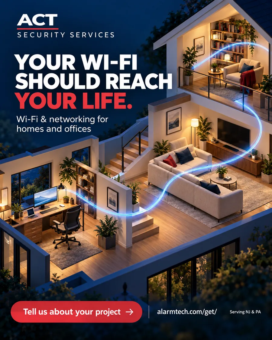 Wi-Fi that reaches every room: upstairs office, living room and the spots where calls drop